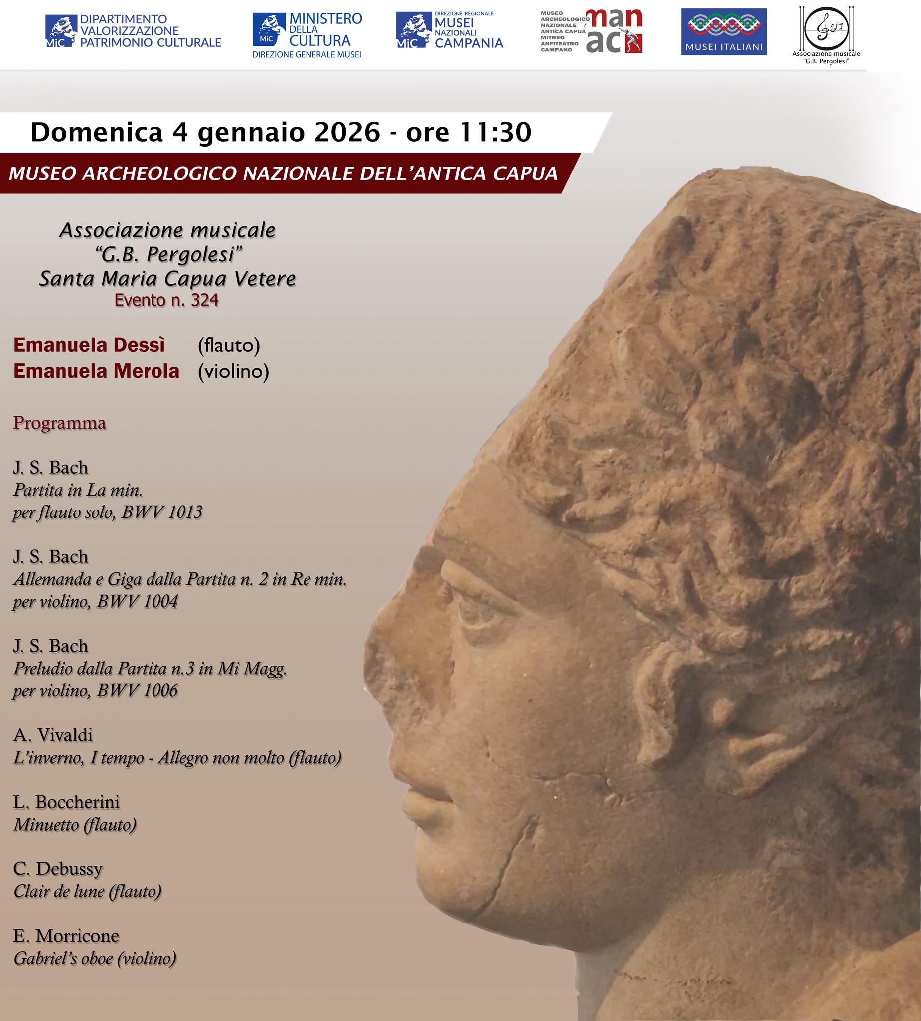 Domenica 4 e martedì 6 gennaio 2026  Domenicalmuseo e Epifania all'Anfiteatro e al Museo archeologico nazionale dell’antica Capua